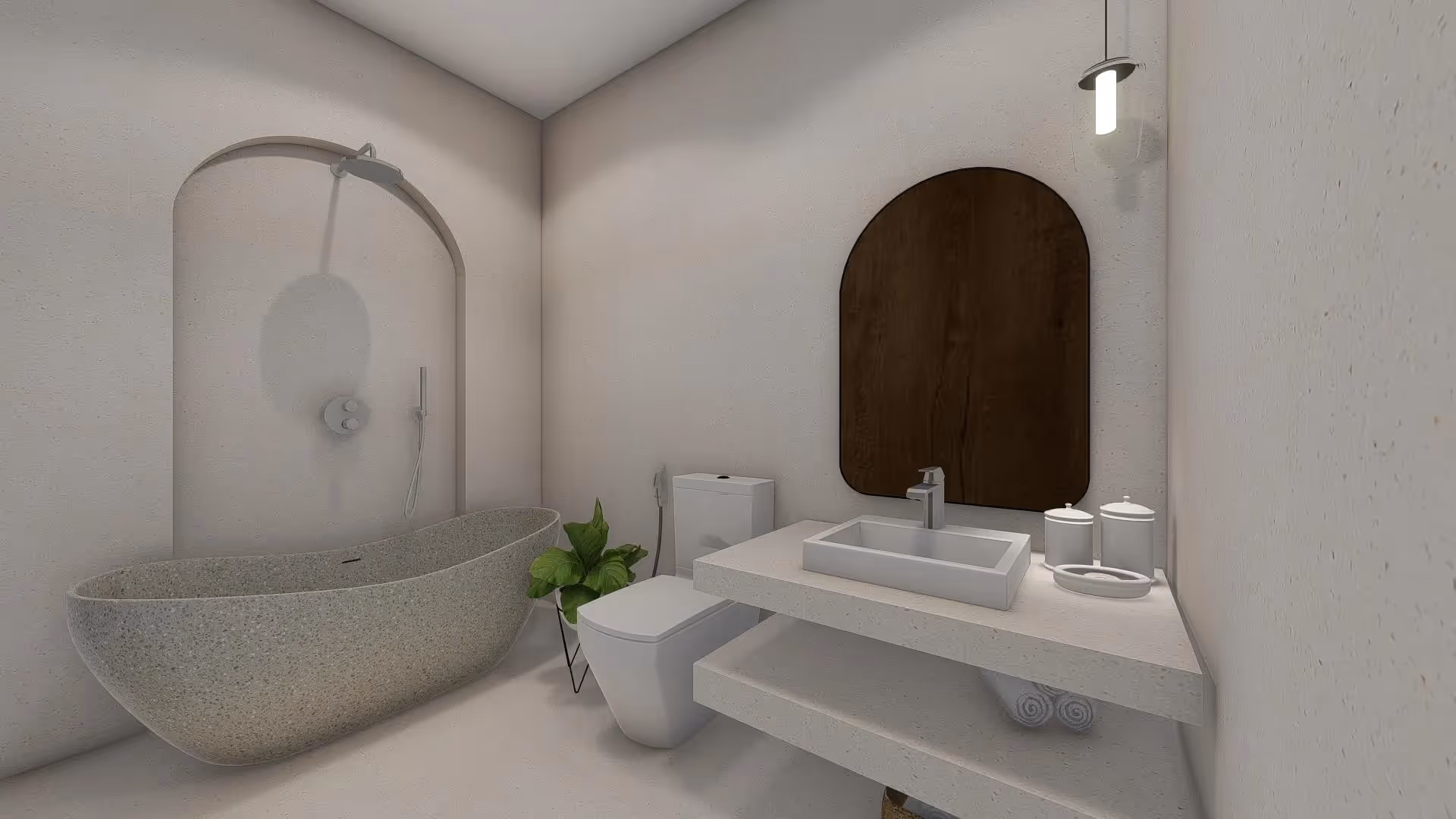Casara à Umalas – Villa 3 chambres minimaliste avec salon encastré intérieur et piscine (1/9)