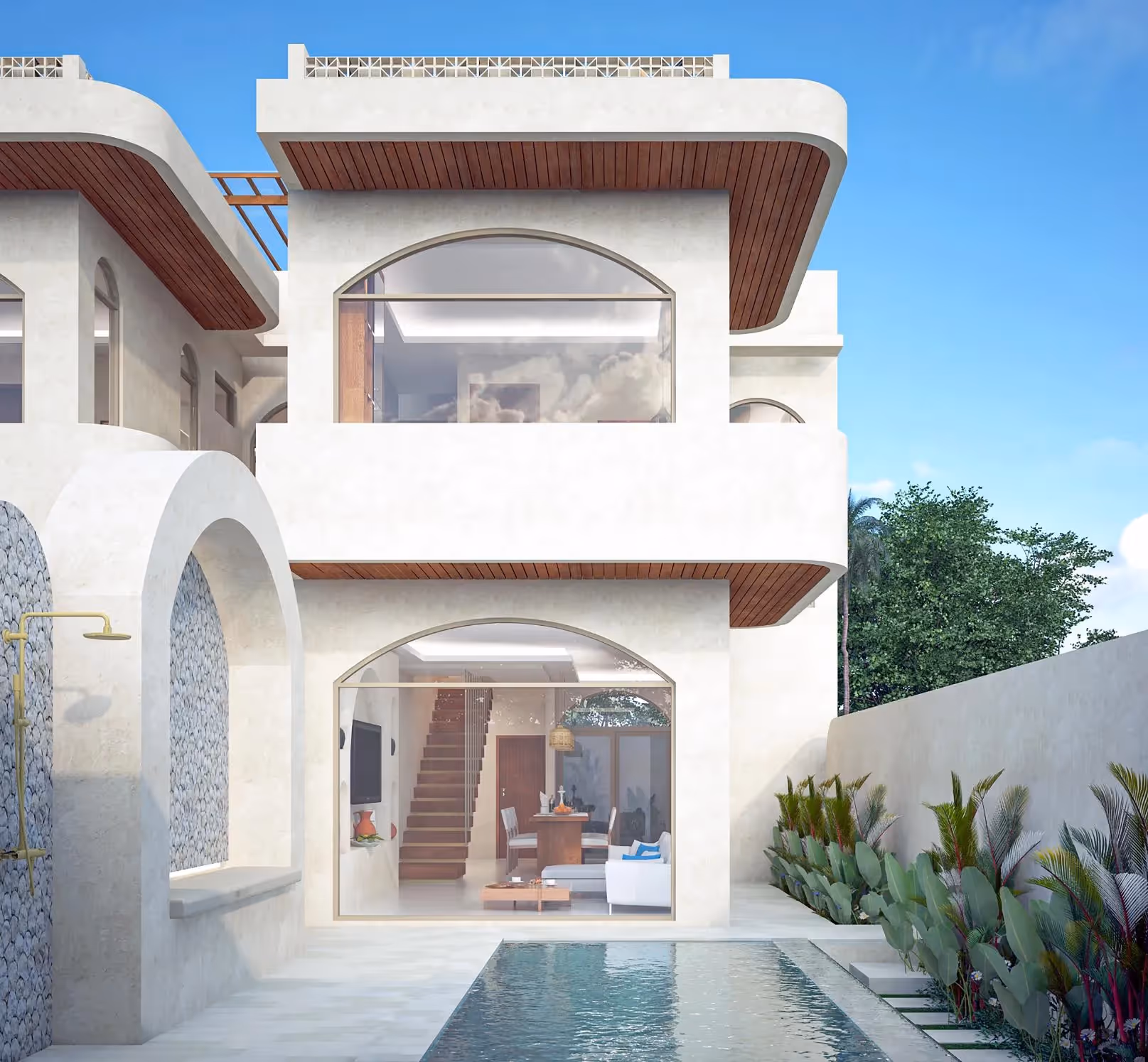 Villa Neva – Stylish 2BDR Leasehold Villa with Pool & Rooftop in Padonan (1/8)