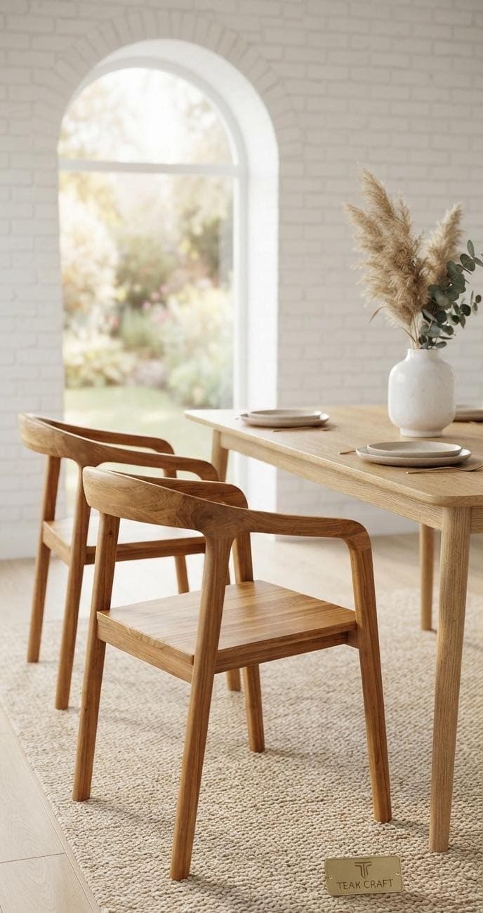 Chaise Bois Massif Japandi – Minimaliste — photo 1