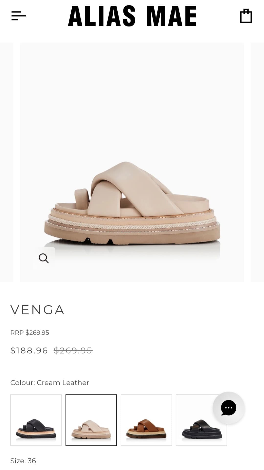 ALIAS MAE - Venga Leather Platform Sandals - Australian Designer Brand (1/3)