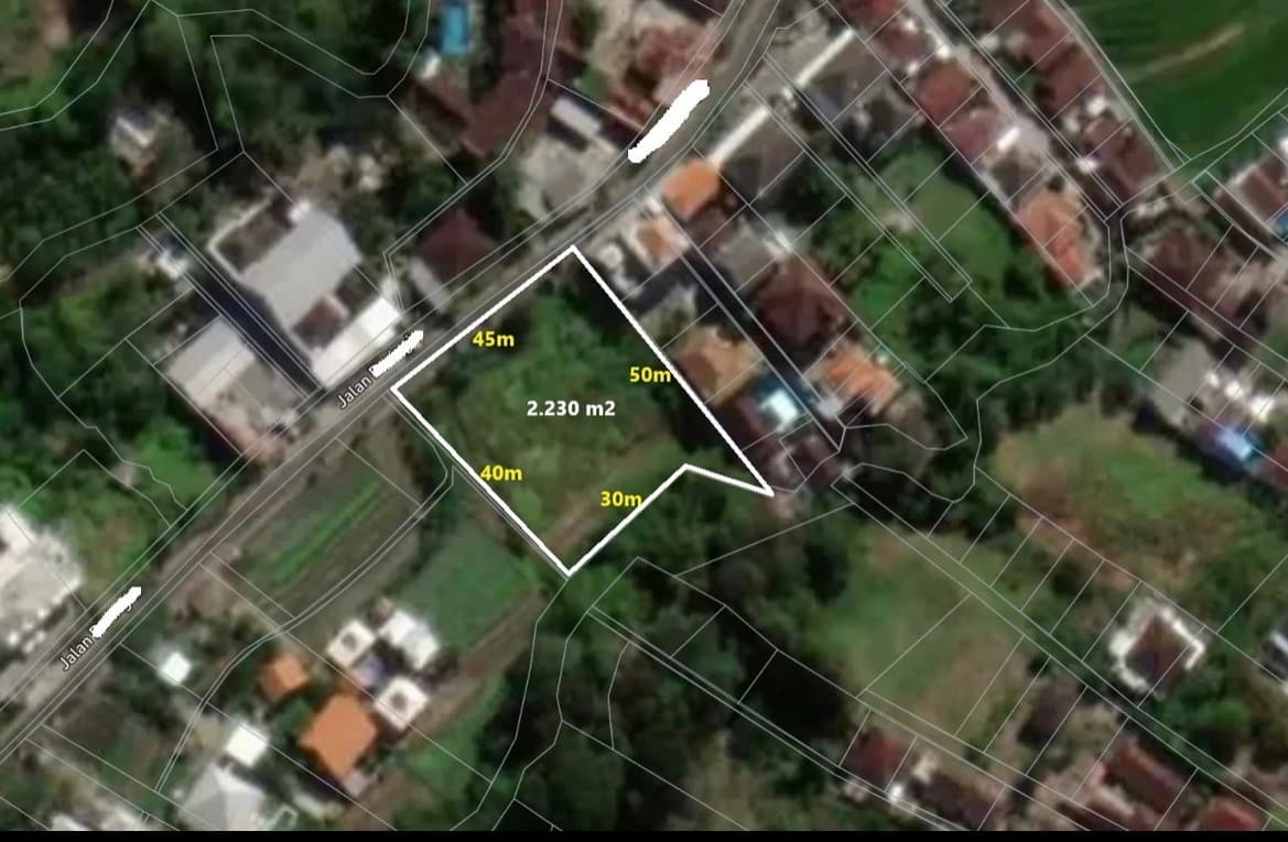 Tanah 2.230 m² Dijual di Padonan, Badung (1/3)