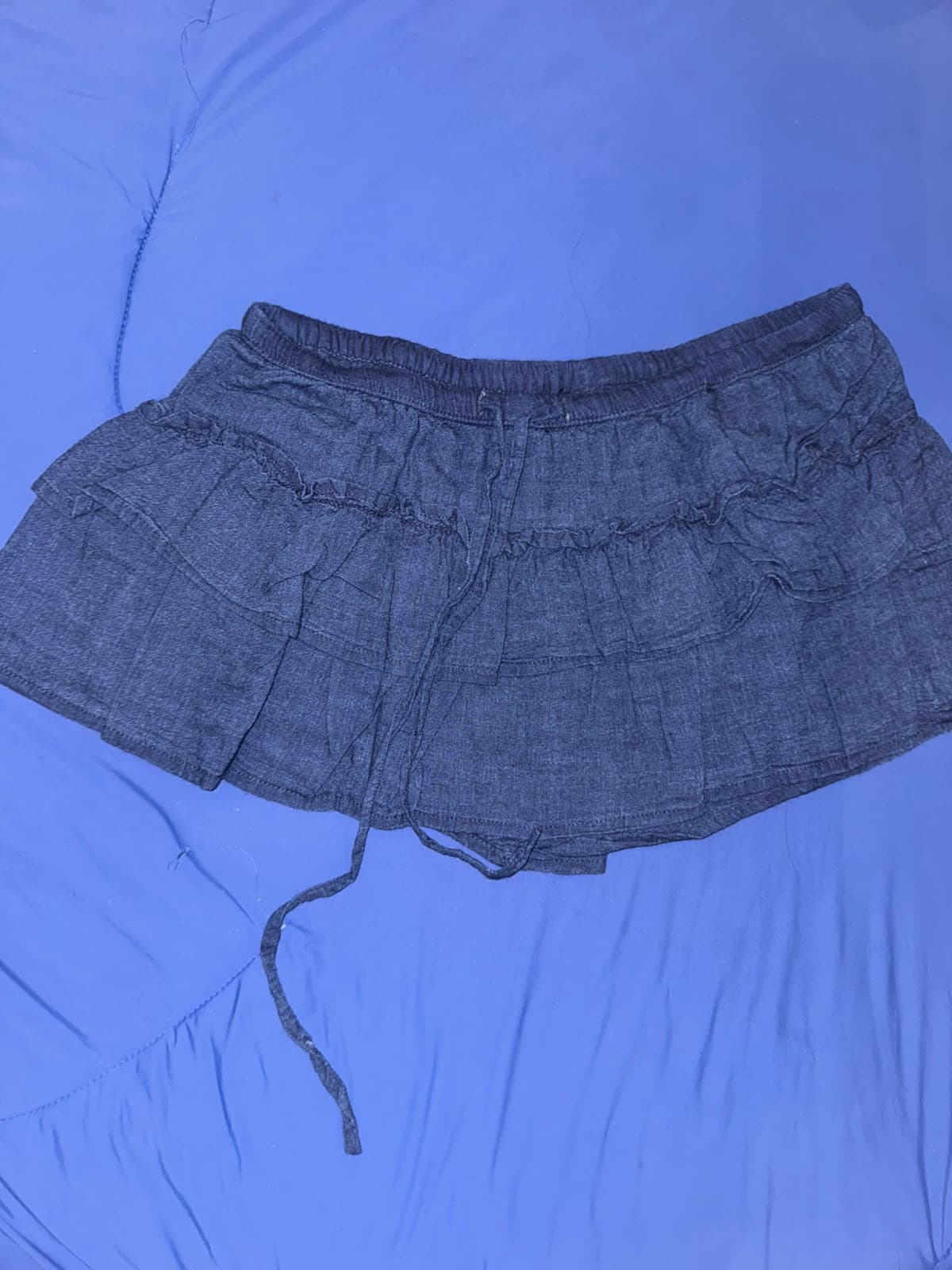 Mini skirt denim color