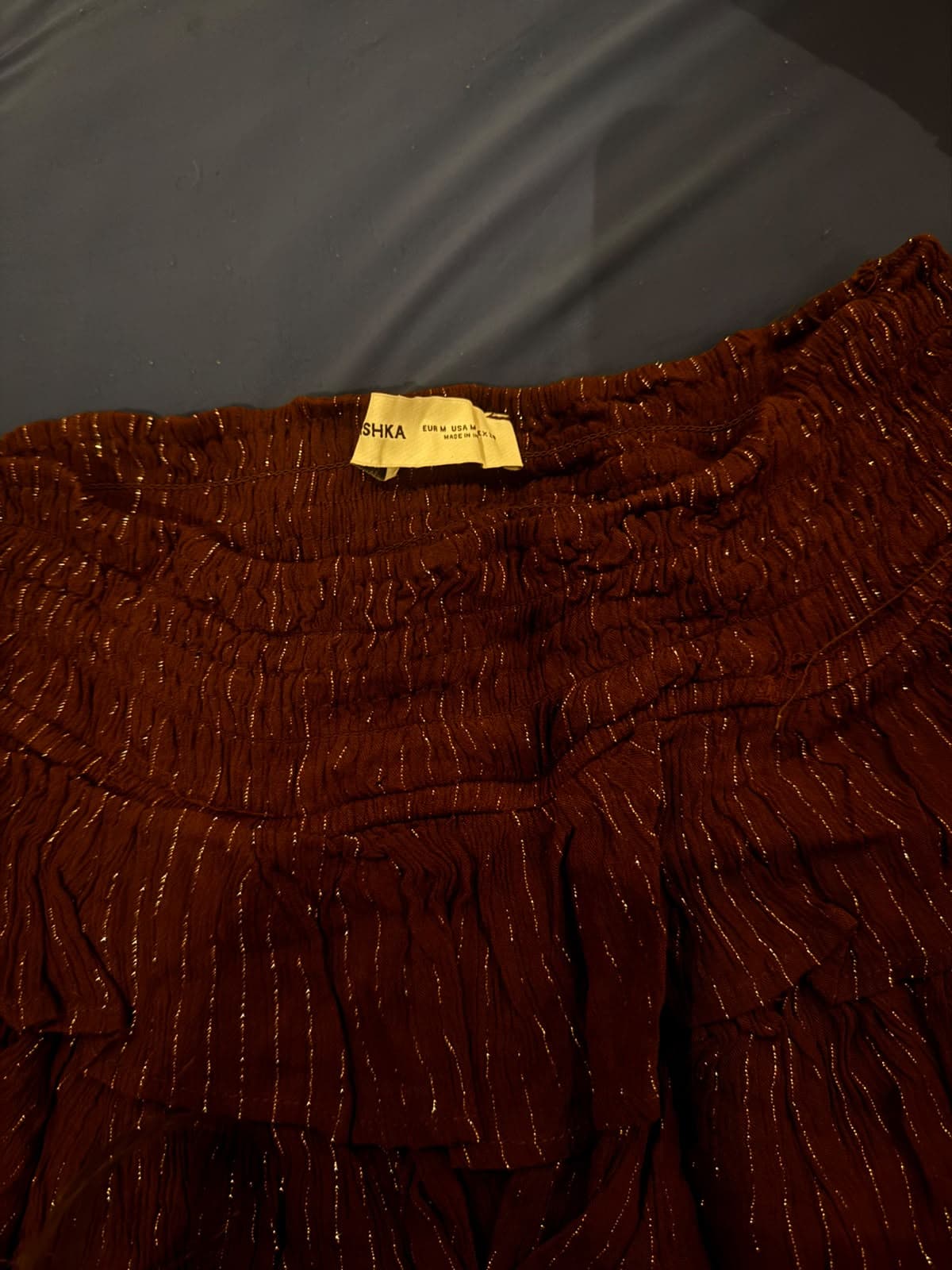 Burgundy and silver glitter skirt (1/2)