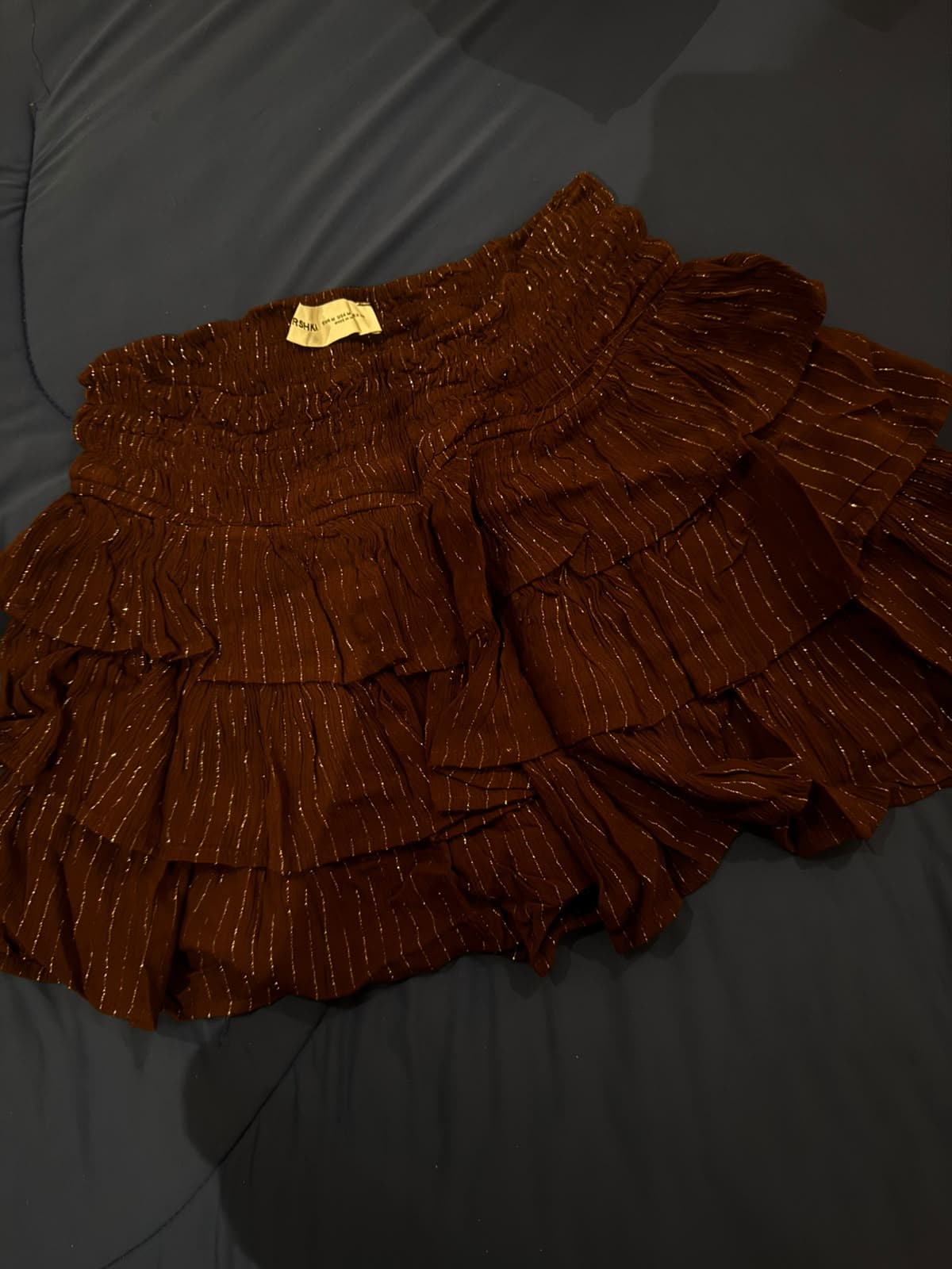 Burgundy and silver glitter skirt (1/2)