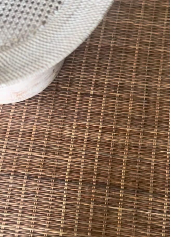 Large handwoven rattan carpet 400cm x 300cm (1/2)