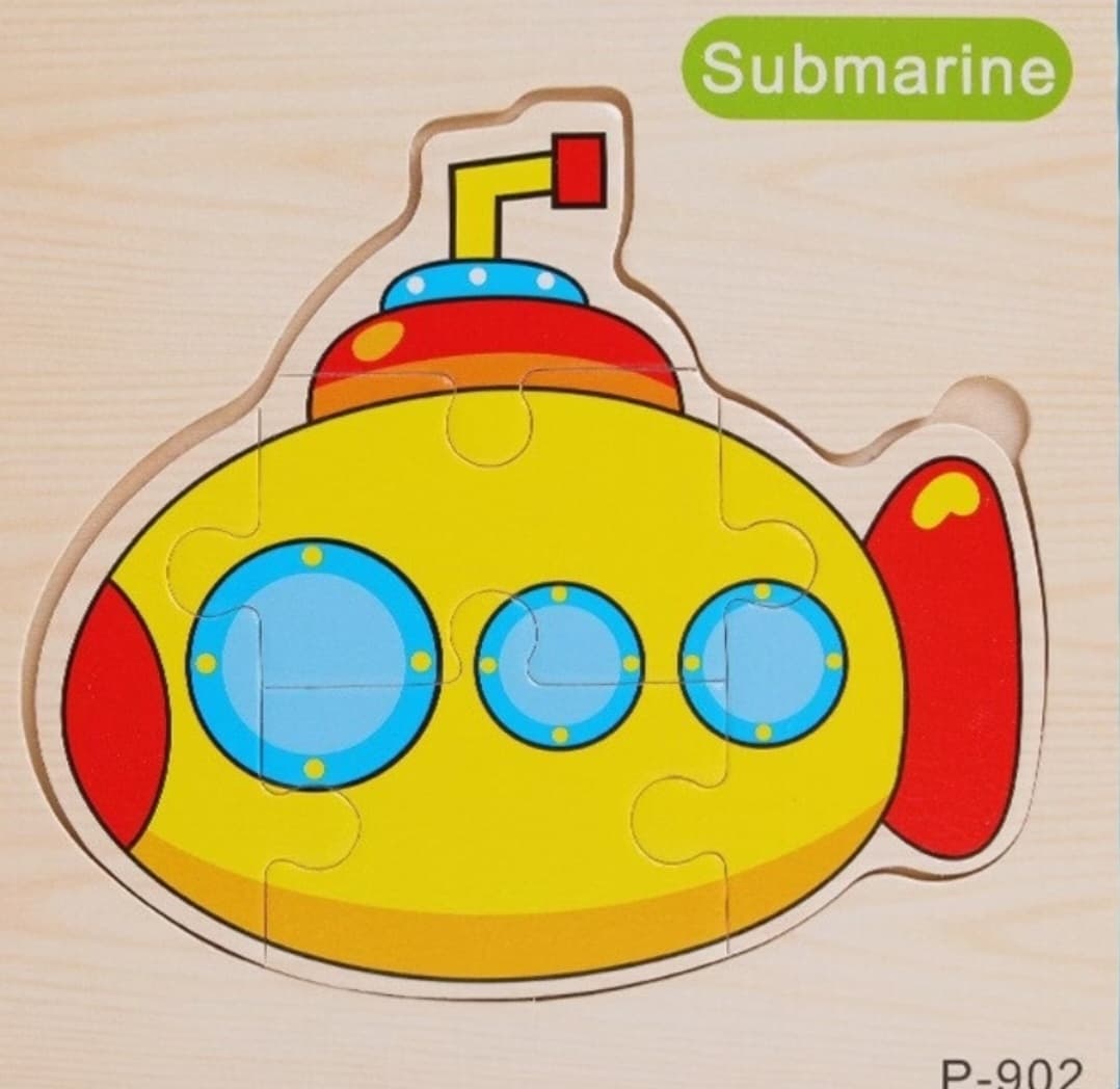 P-902 SUBMARINE Wooden 2D Puzzle Children's Educational Toy (1/5)
