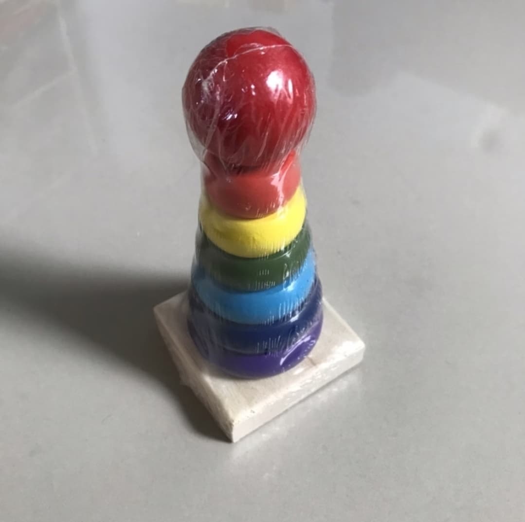 Rainbow Tower Toys Wooden Stacking Blocks for Children (1/4)