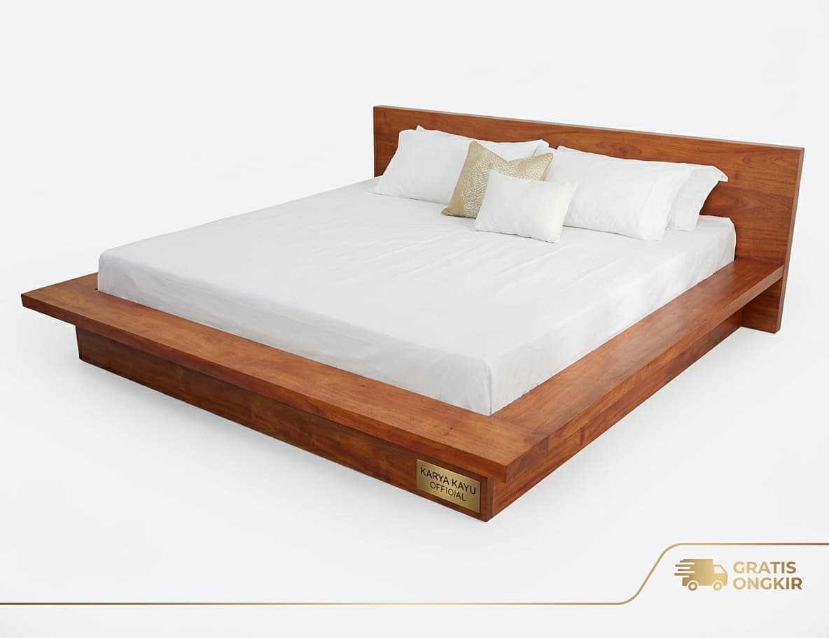 269 IC - Simple Teak Bed Frame
