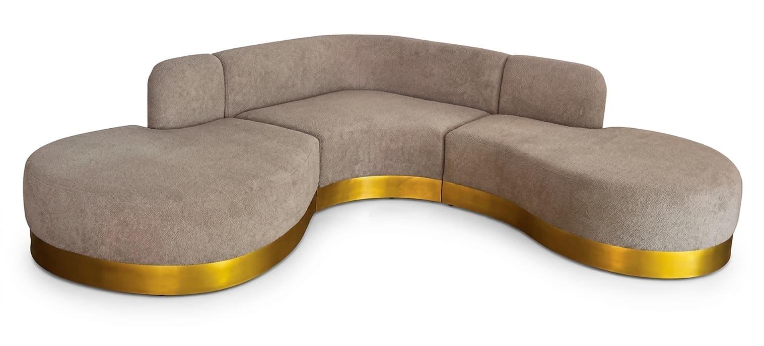 342 K - Gwen Curved 3 Seat Sofa