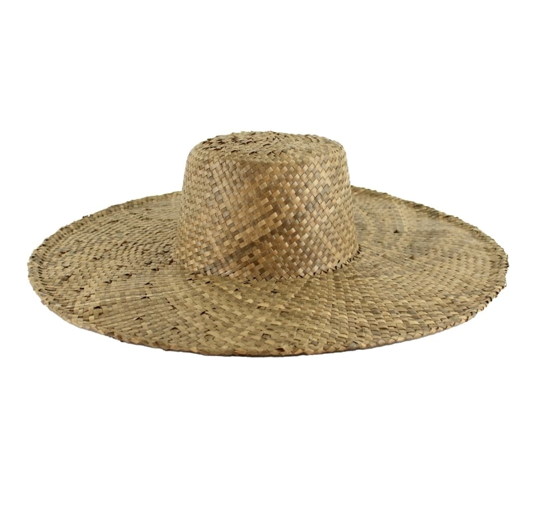 Hat Shape 4 - Natural Woven Wide Brim Hat