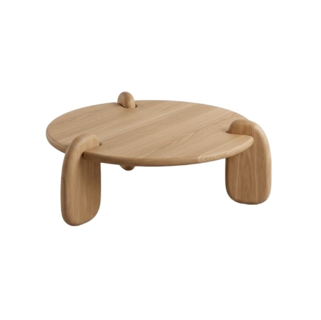 Unique Round Teak Coffee Table (1/3)