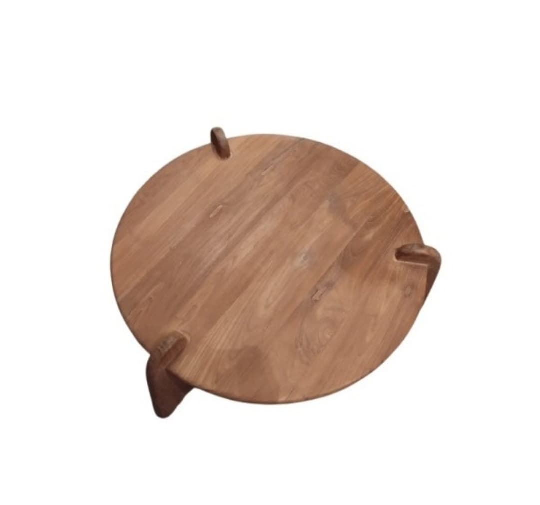 Unique Round Teak Coffee Table (1/3)