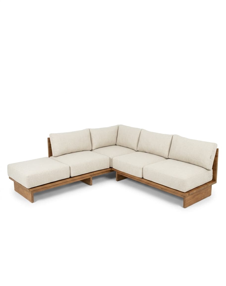 380 B2 - Teak Wood Morente Sofa