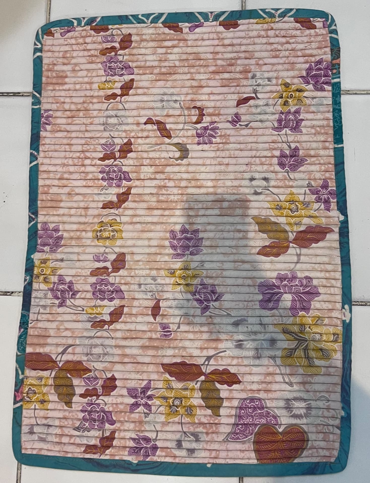 Sky Batik Floor Mat Floral Motif — photo 1