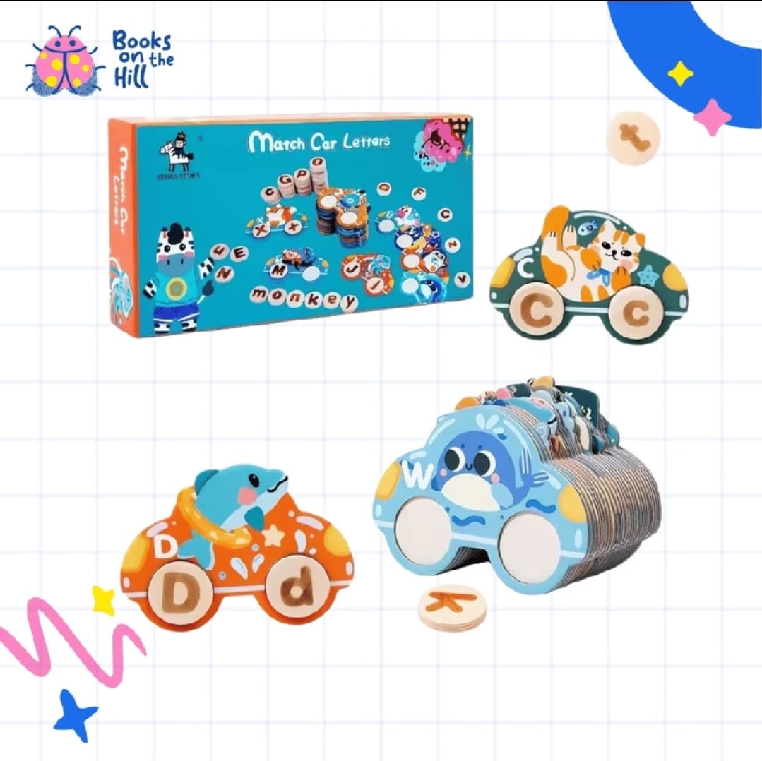 Match Car Letter (Wooden Letters Cognitive Matching Card) (1/3)
