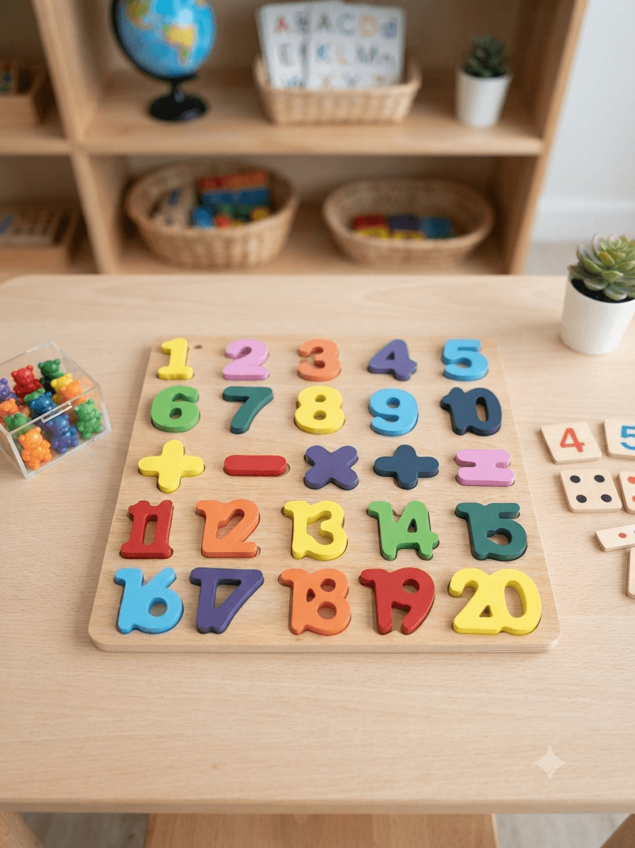 Wooden number puzzle — photo 1