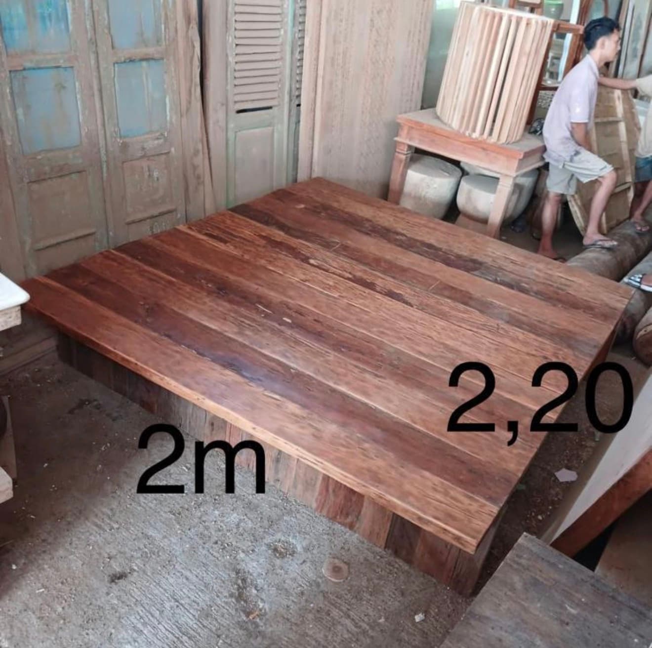 Teak Wood Bed Frame (1/2)