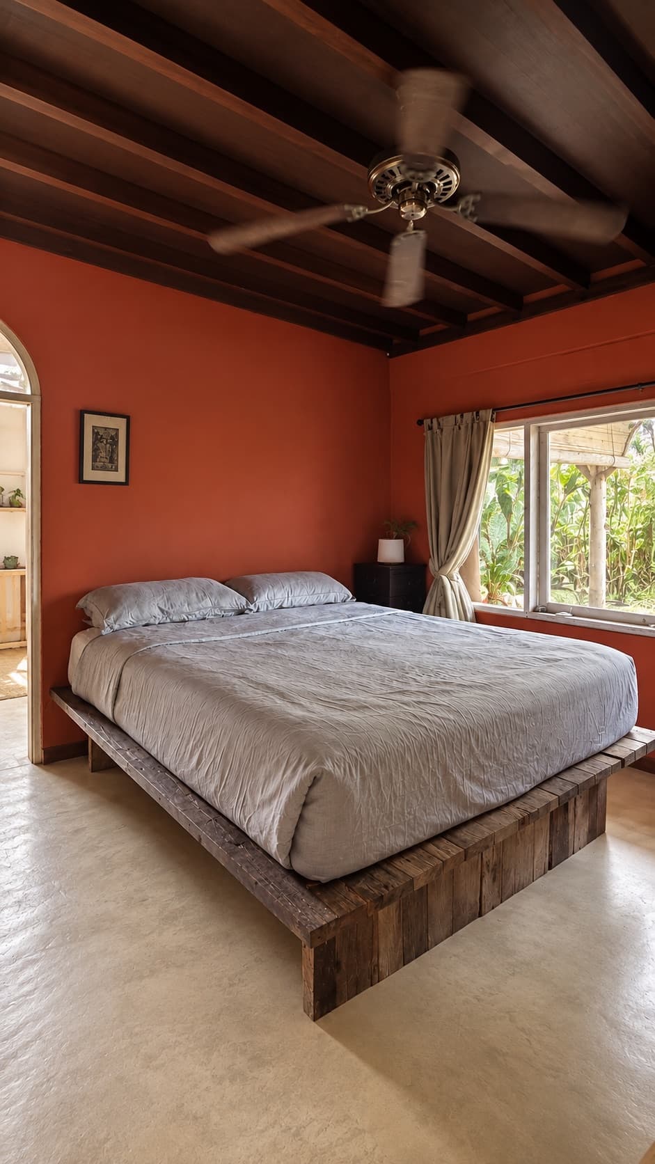 Teak Wood Bed Frame (1/2)